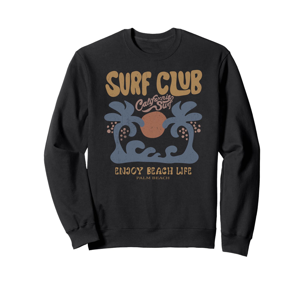 California Surf Club Beach Aesthetic Sweatshirt - Unique Graphic for Adults - T-Shirt, Sweatshirt, Hoodie