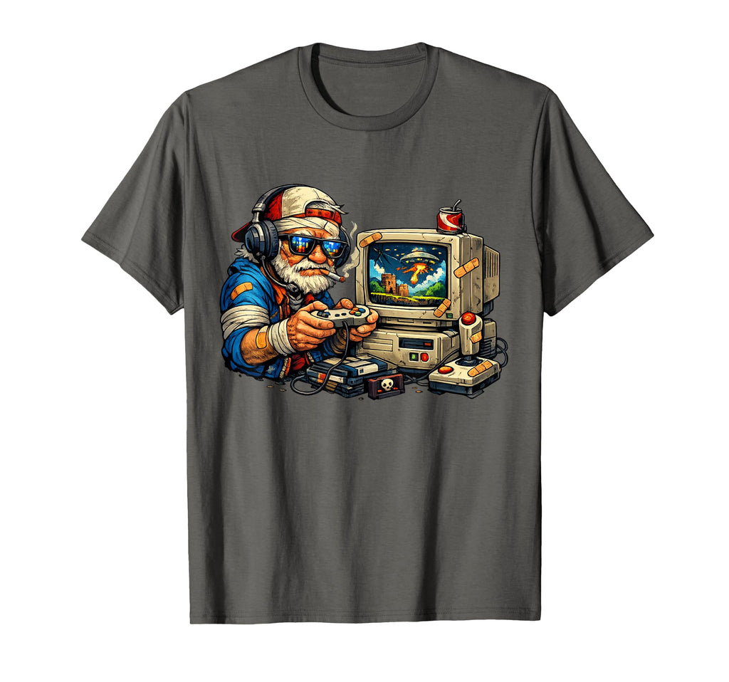 Funny Old Gamer Gaming 80S 90S Video T-Shirt - Fun Novelty Design Unisex - T-Shirt, Sweatshirt, Hoodie