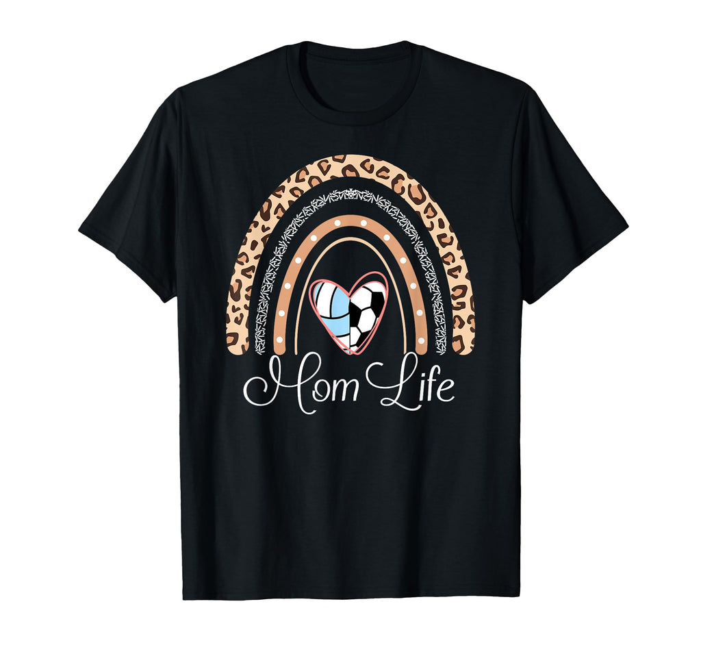 Mom Life Boho Rainbow Funny Soccer T-Shirt - Aesthetic Graphic for Adults - T-Shirt, Sweatshirt, Hoodie