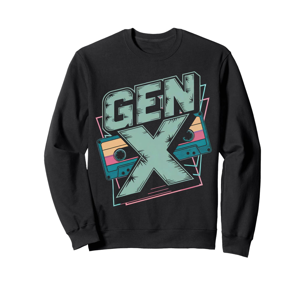 Gen X Generation X Genx Cassette Tape Sweatshirt - Graphic Print Unisex - T-Shirt, Sweatshirt, Hoodie