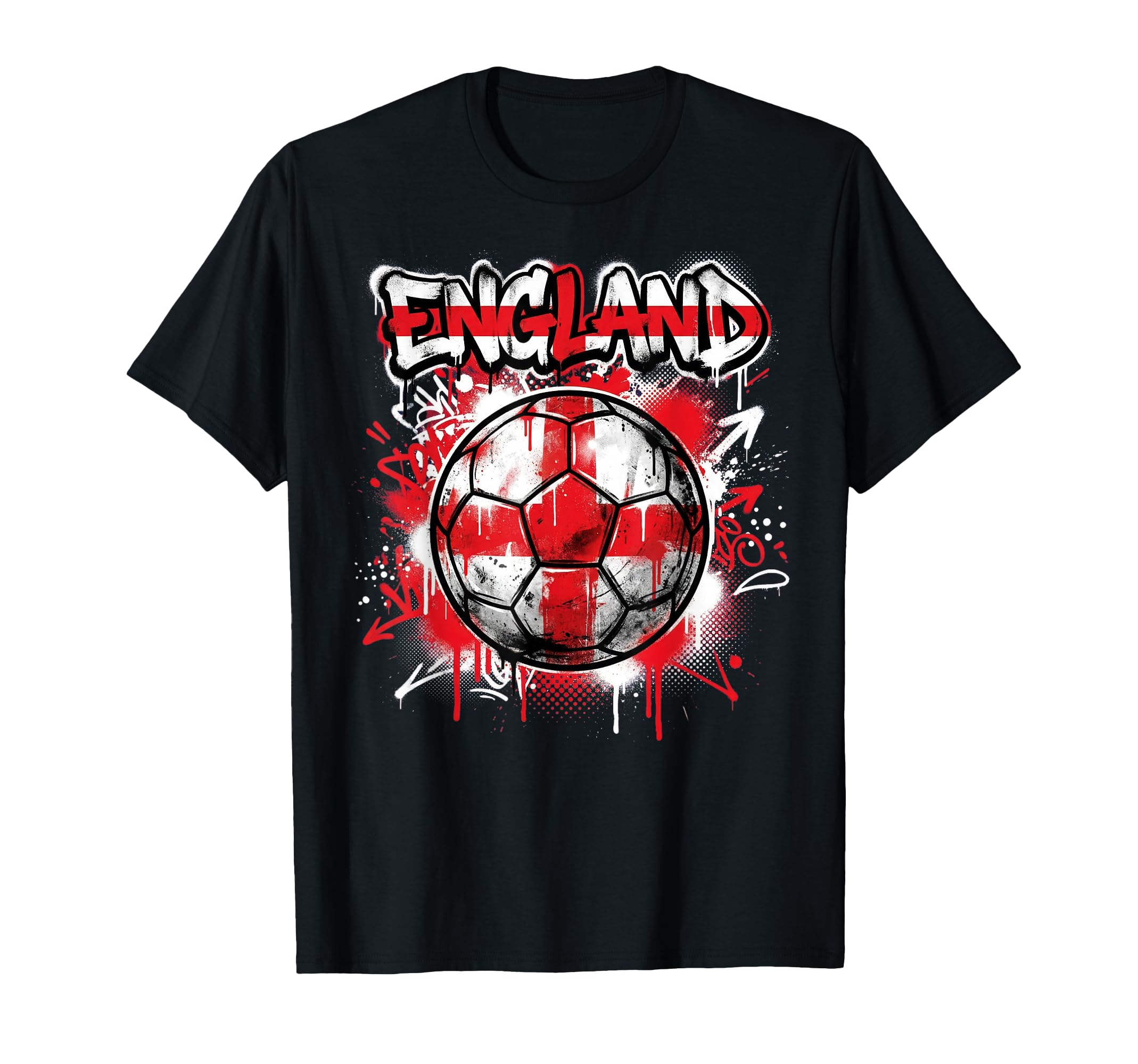 England Football Soccer Player Flag T-Shirt - Custom Art Print Unisex - T-Shirt, Sweatshirt, Hoodie