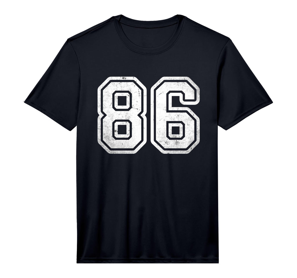 Number 86 White Sport Distressed Number T-Shirt - Graphic Print for Adults - T-Shirt, Sweatshirt, Hoodie