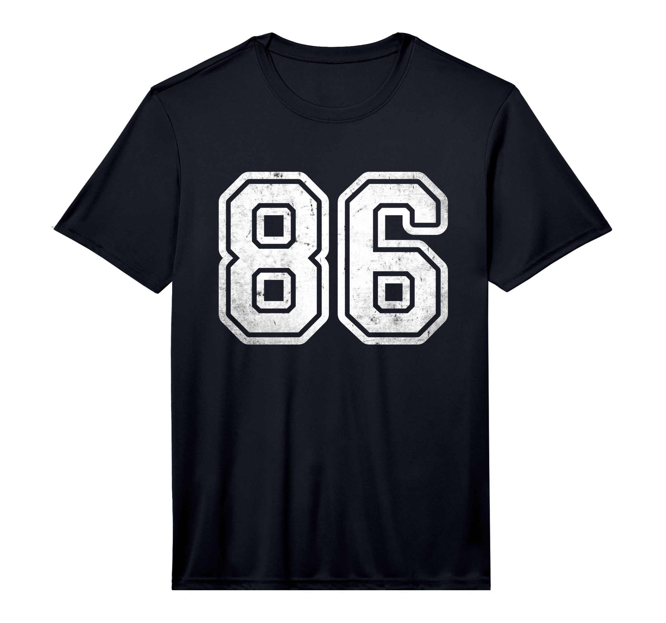Number 86 White Sport Distressed Number T-Shirt - Graphic Print for Adults - T-Shirt, Sweatshirt, Hoodie