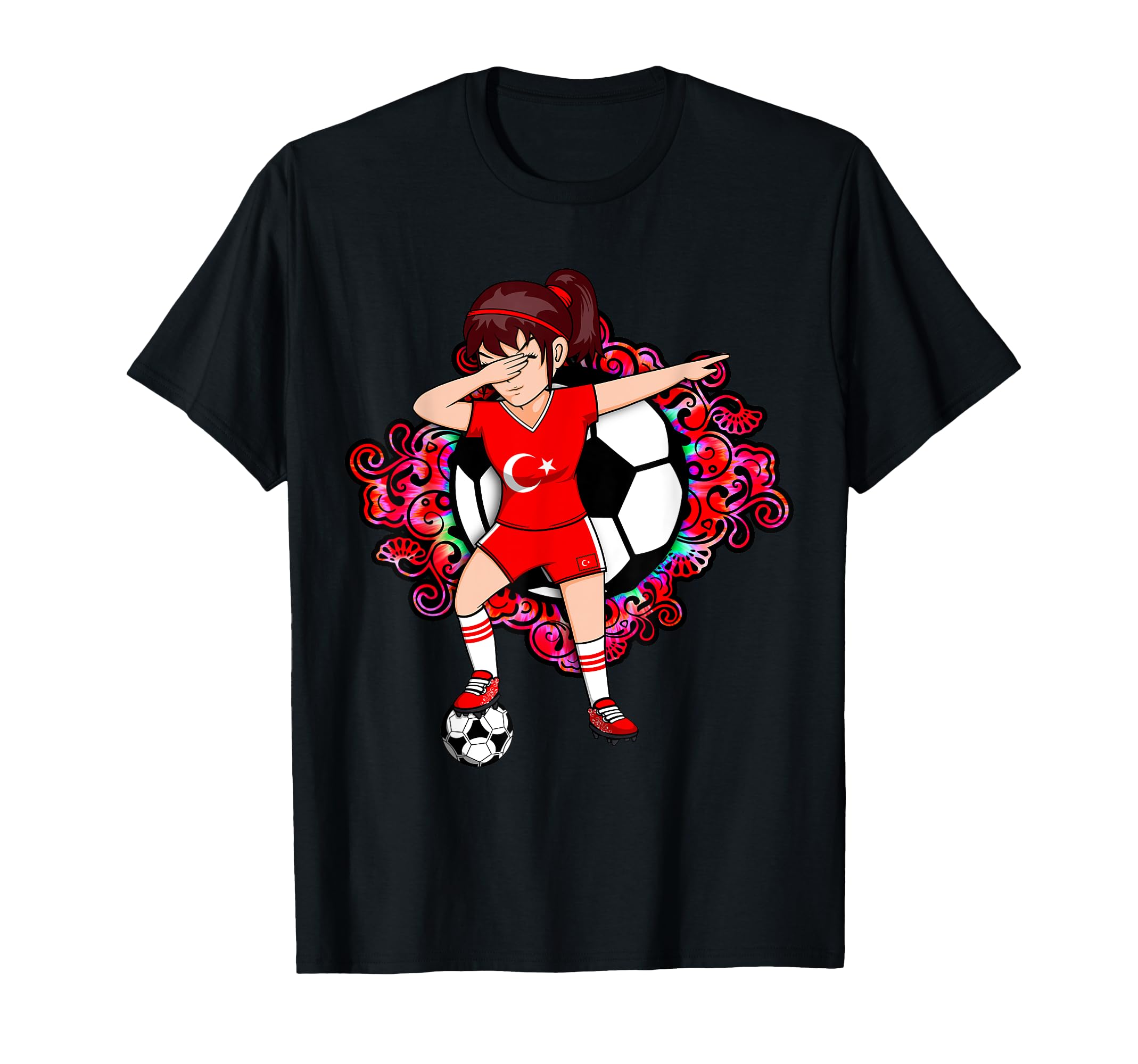 Dabbing Soccer Turkey Fan Jersey T-Shirt - Custom Art Print Men Women - T-Shirt, Sweatshirt, Hoodie