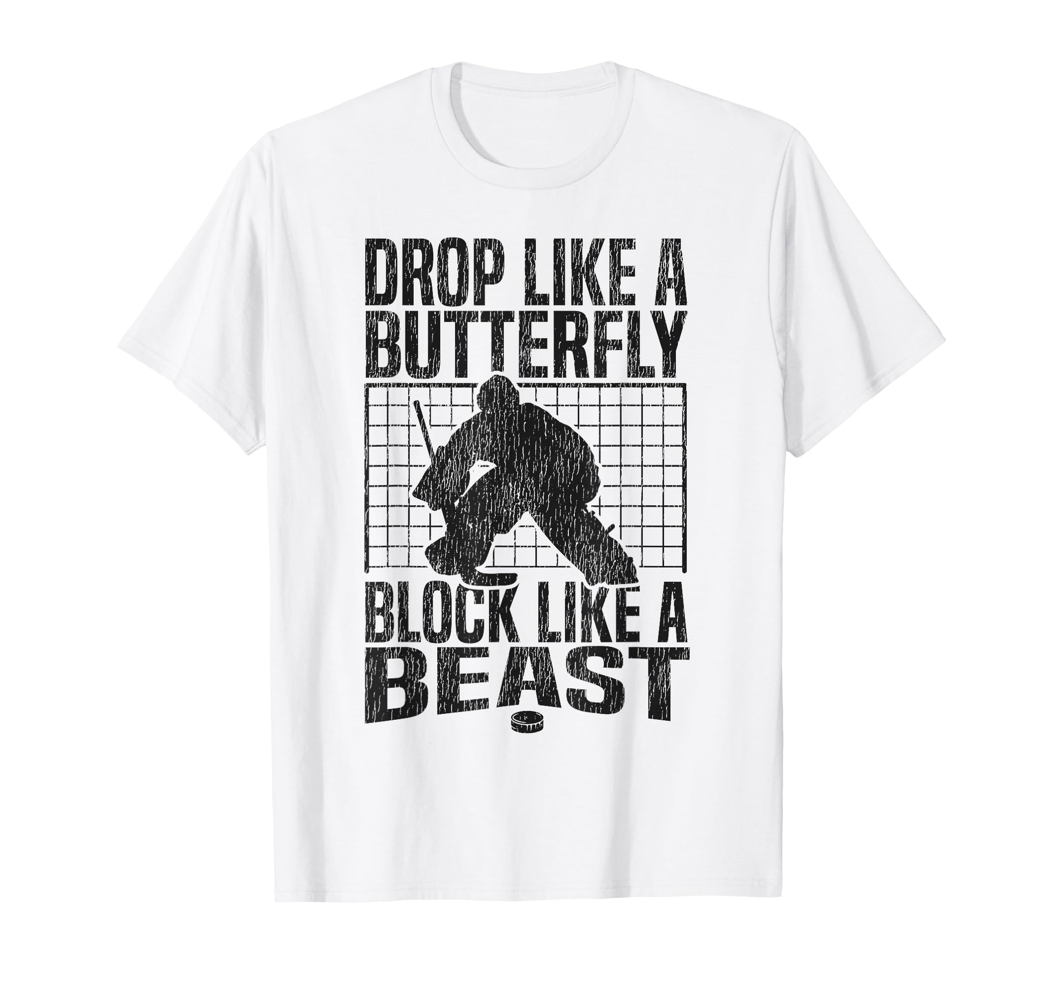 Ice Hockey Goalie Goalkeeper Drop T-Shirt - Custom Art Print Men Women - T-Shirt, Sweatshirt, Hoodie