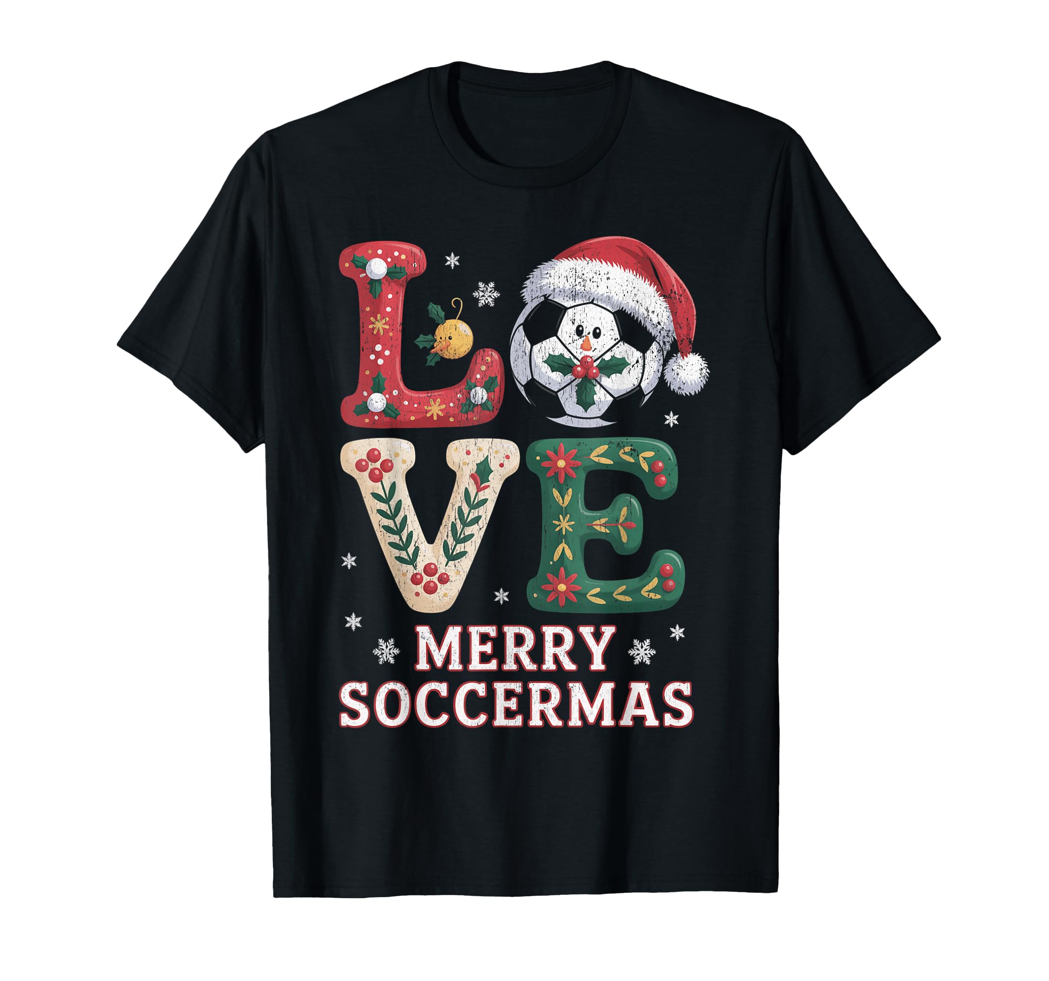 Merry Soccermas Funny Soccer Love T-Shirt - Unique Graphic for Adults - T-Shirt, Sweatshirt, Hoodie