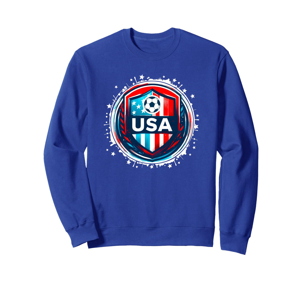 Womens Soccer American Flag Soccer Teen Sweatshirt - Graphic Print Unisex - T-Shirt, Sweatshirt, Hoodie