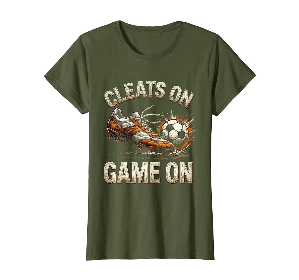 Cleats Game Soccer T-Shirt - Custom Art Print Men Women - T-Shirt, Sweatshirt, Hoodie