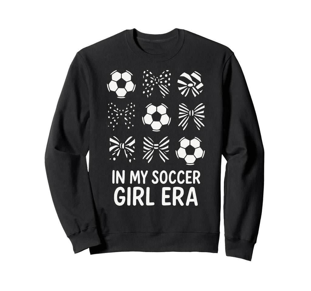 My Soccer Era Soccer Balls And Bows Sweatshirt - Trendy Graphic for Adults - T-Shirt, Sweatshirt, Hoodie