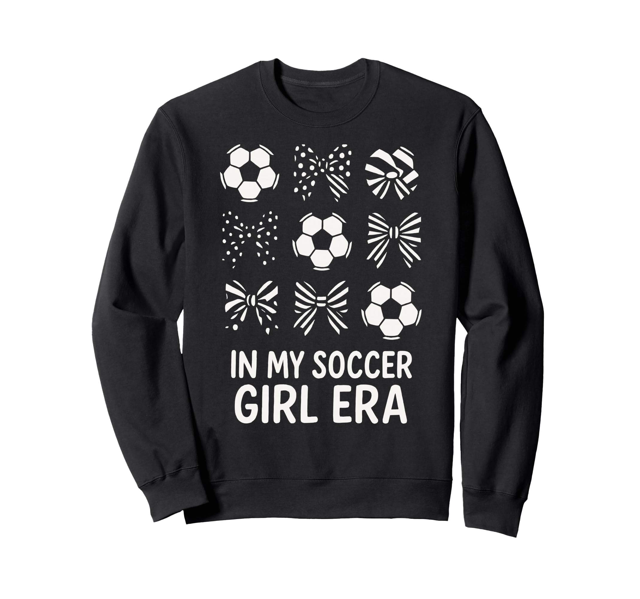 My Soccer Era Soccer Balls And Bows Sweatshirt - Trendy Graphic for Adults - T-Shirt, Sweatshirt, Hoodie