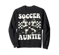 Soccer Auntie Funny Coquette Sweatshirt - Casual Everyday Wear for Adults - T-Shirt, Sweatshirt, Hoodie