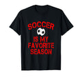Soccer Is My Favorite Season Red T-Shirt - Aesthetic Graphic Unisex - T-Shirt, Sweatshirt, Hoodie