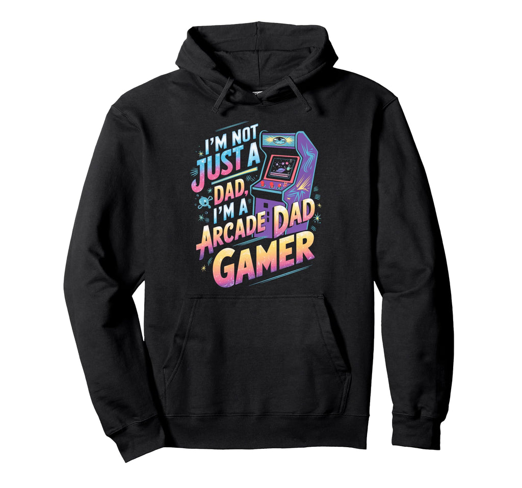 Arcade Dad Gamer Gaming Dad Video Game Arcade Hoodie - Graphic Print Unisex - T-Shirt, Sweatshirt, Hoodie