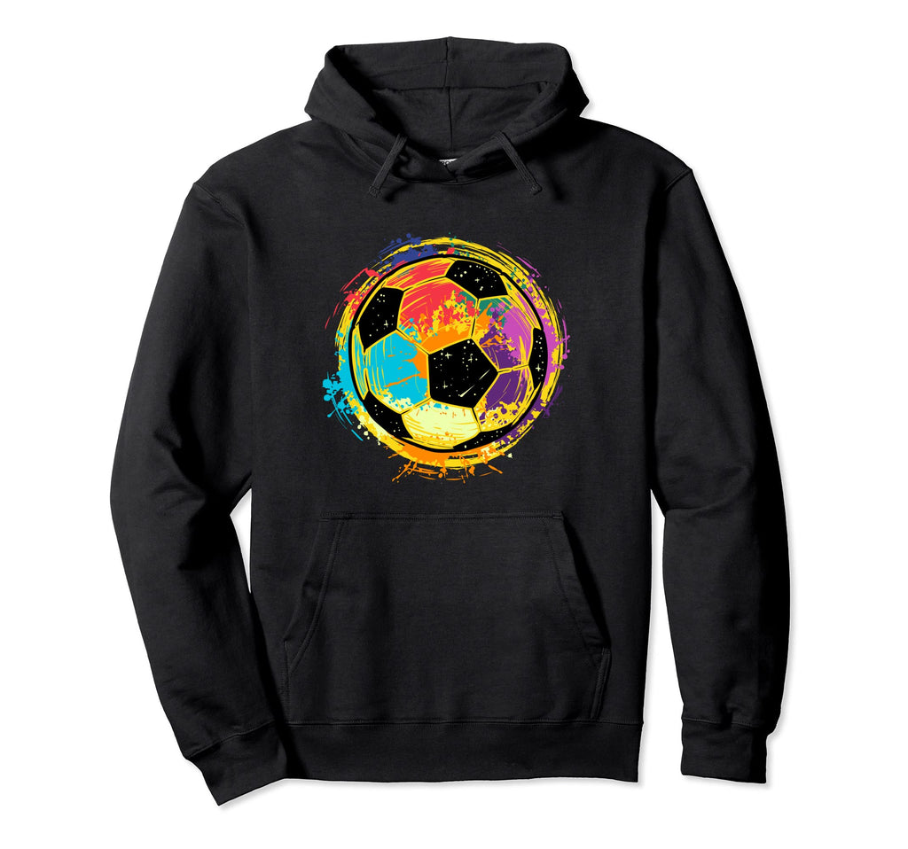Splash Spinning Soccer Ball Football Hoodie - Custom Art Print Men Women - T-Shirt, Sweatshirt, Hoodie