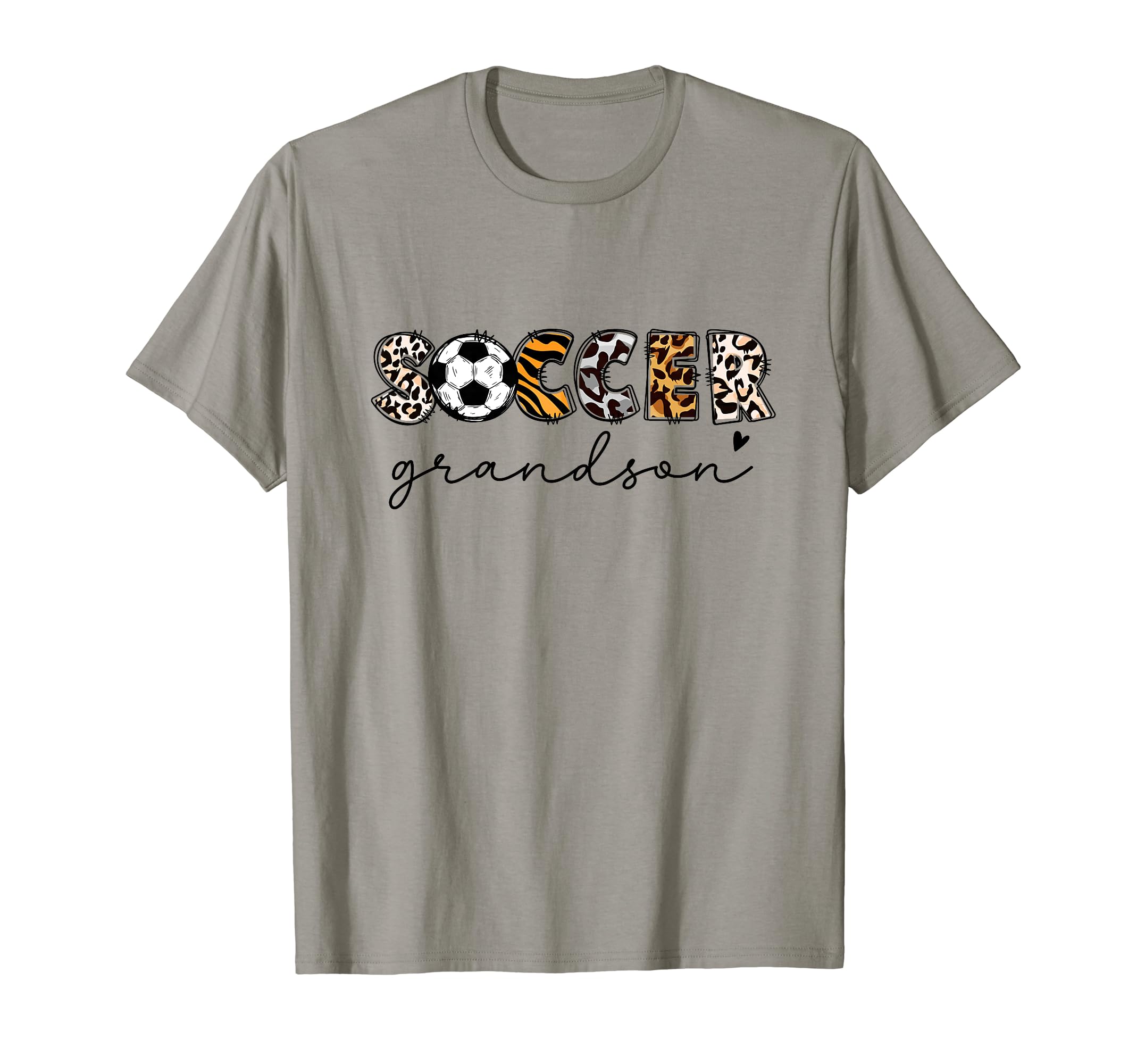 Soccer Grandson Leopard Family T-Shirt - Fun Novelty Design for Adults - T-Shirt, Sweatshirt, Hoodie