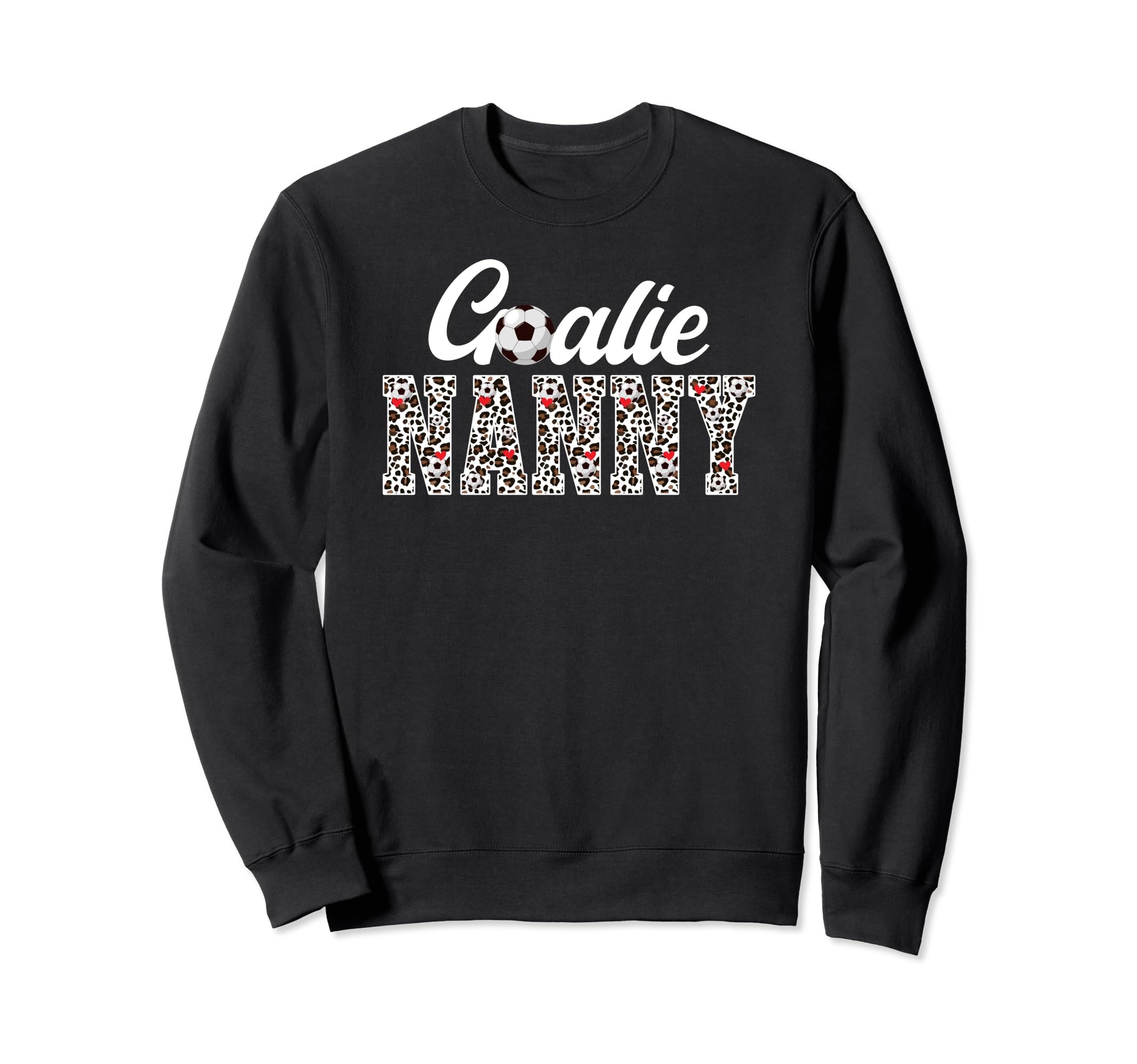 Soccer Goalie Nanny Leopard Soccer Sweatshirt - Minimalist Print Men Women - T-Shirt, Sweatshirt, Hoodie