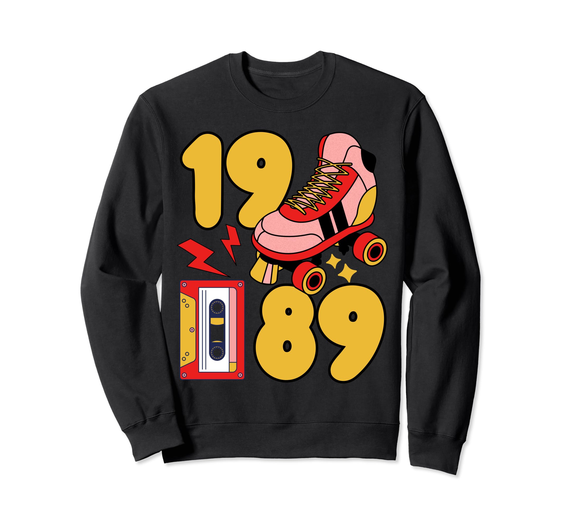 80S Vibes Mixed Tapes Roller Sweatshirt - Aesthetic Graphic Men Women - T-Shirt, Sweatshirt, Hoodie