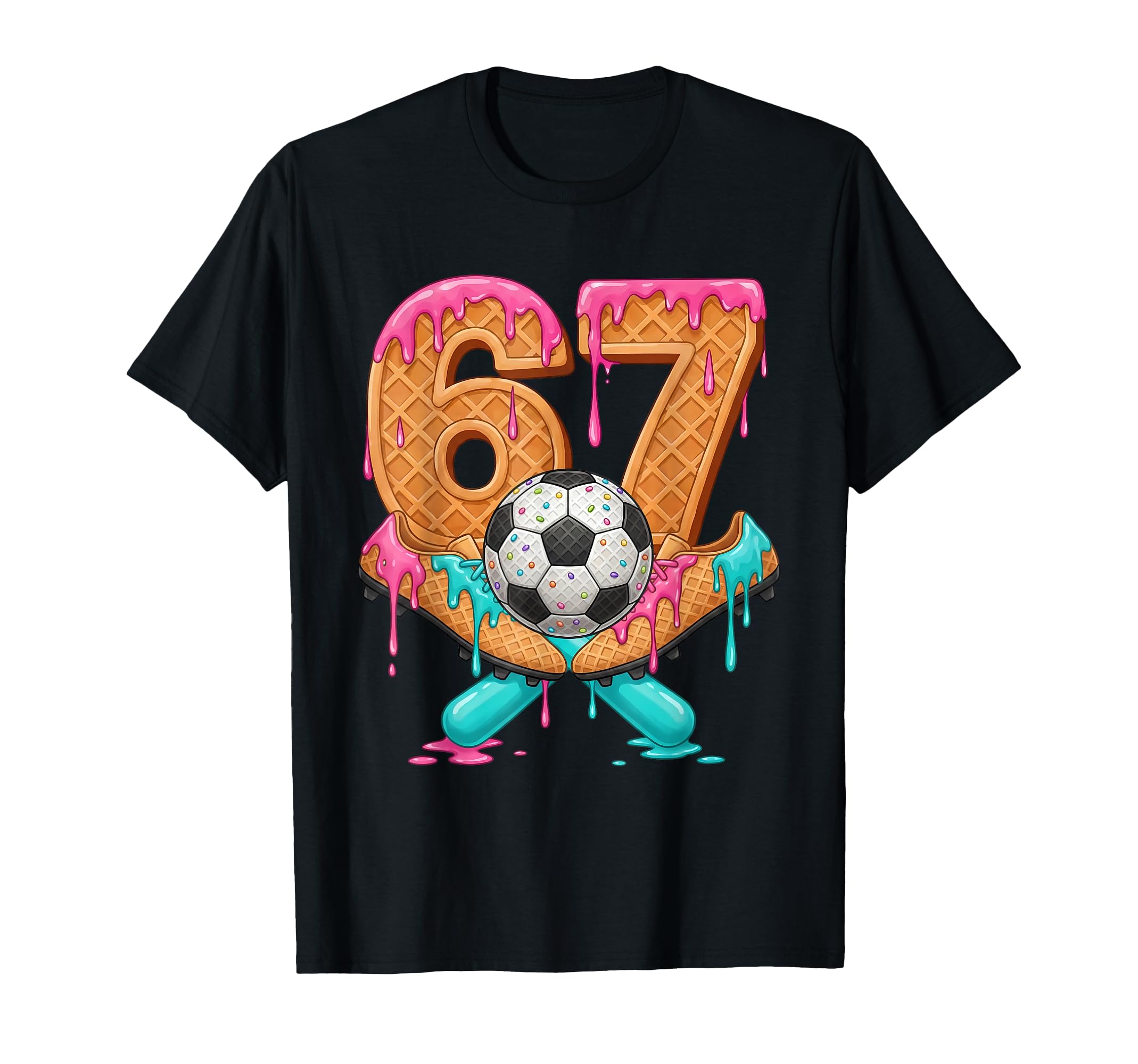 Funny 67 Soccer Drip Number 67 Soccer T-Shirt - Minimalist Print Unisex - T-Shirt, Sweatshirt, Hoodie
