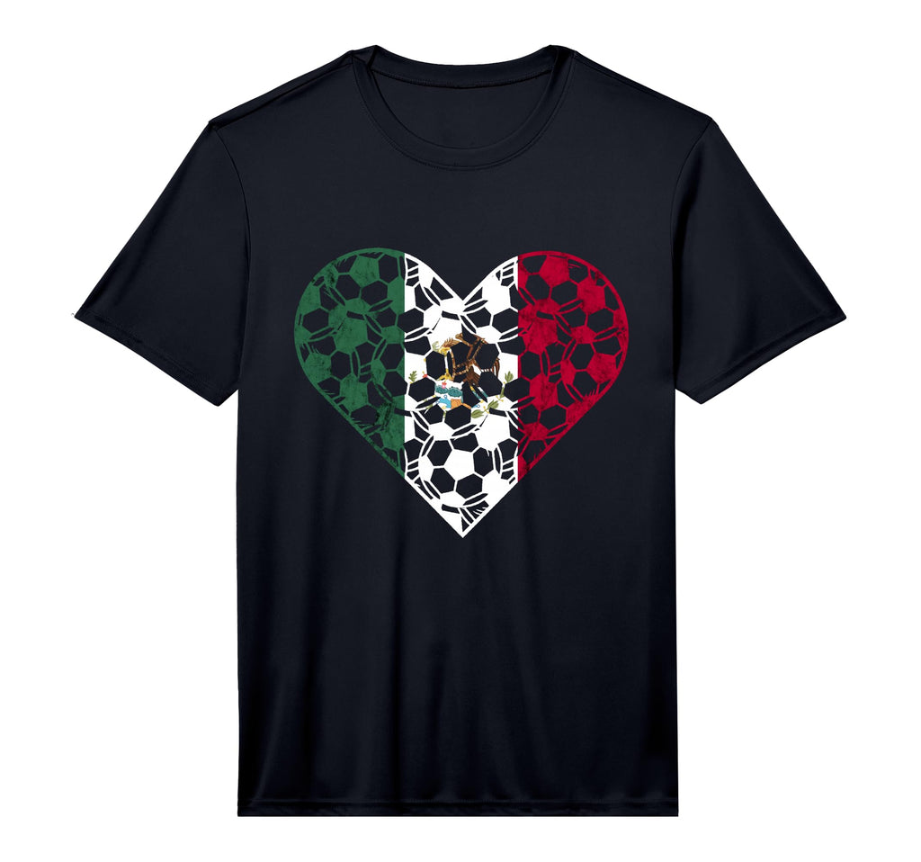 Mexican Flag Heart Mexican Soccer Team T-Shirt - Minimalist Print Unisex - T-Shirt, Sweatshirt, Hoodie