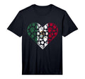 Mexican Flag Heart Mexican Soccer Team T-Shirt - Minimalist Print Unisex - T-Shirt, Sweatshirt, Hoodie