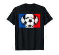 France Football French Soccer Flag T-Shirt - Minimalist Print for Adults - T-Shirt, Sweatshirt, Hoodie