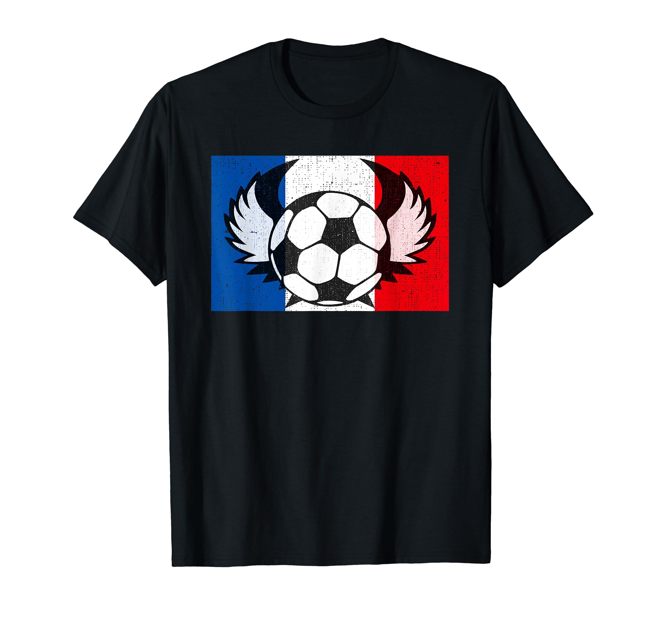 France Football French Soccer Flag T-Shirt - Minimalist Print for Adults - T-Shirt, Sweatshirt, Hoodie