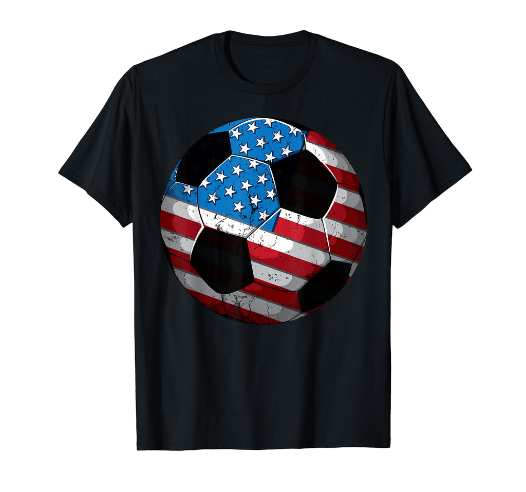 Soccer American Flag 4Th July Funny T-Shirt - Custom Art Print Men Women - T-Shirt, Sweatshirt, Hoodie