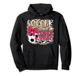 Soccer And Cheer Mom Leopard Cheerleader Hoodie - Trendy Graphic Unisex - T-Shirt, Sweatshirt, Hoodie