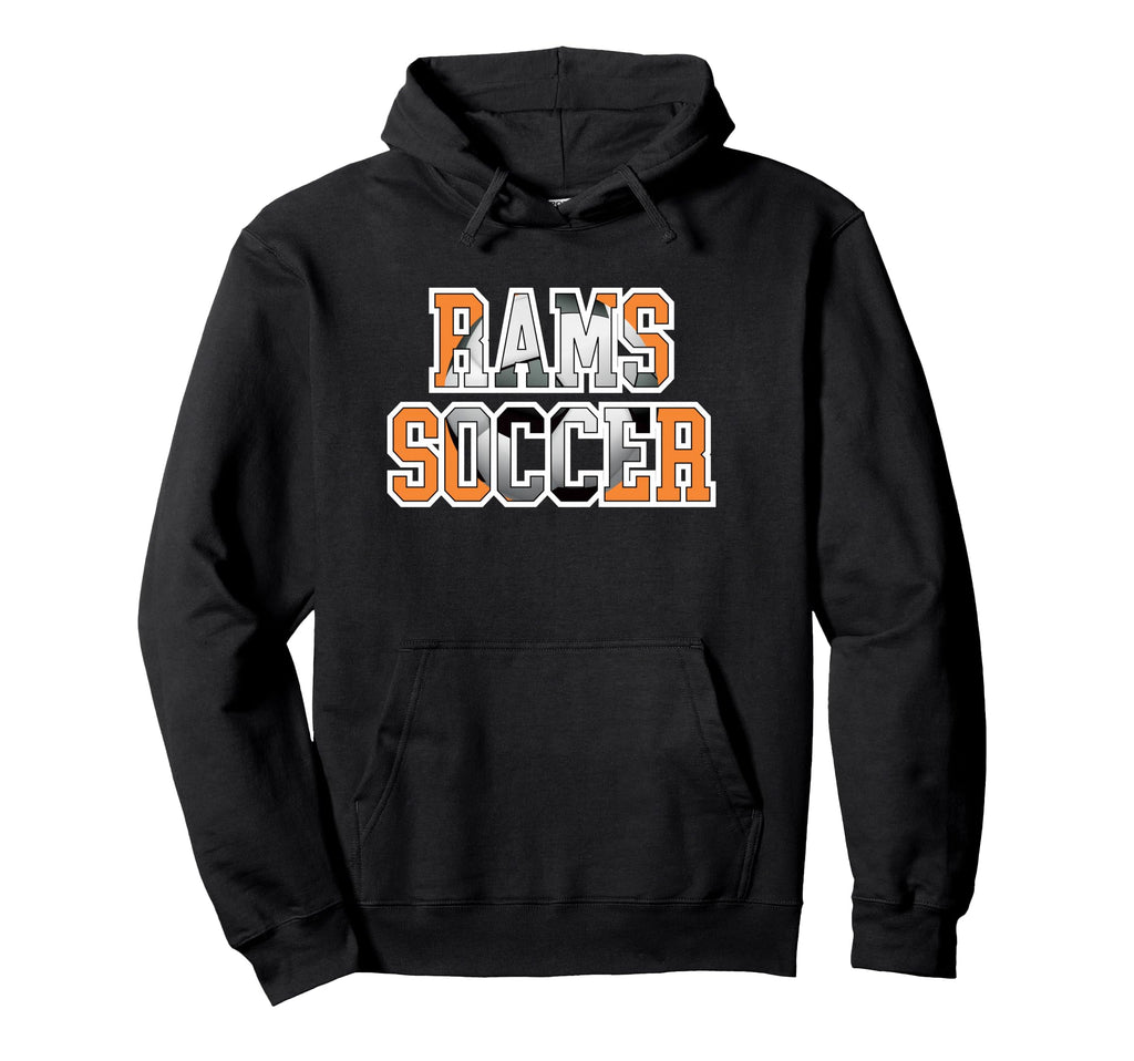 Rams Soccer Mom Game Day Mascot Orange Ram Hoodie - Unique Graphic Unisex - T-Shirt, Sweatshirt, Hoodie