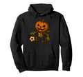 Spooky Soccer Player Halloween Pumpkin Hoodie - Graphic Print Men Women - T-Shirt, Sweatshirt, Hoodie