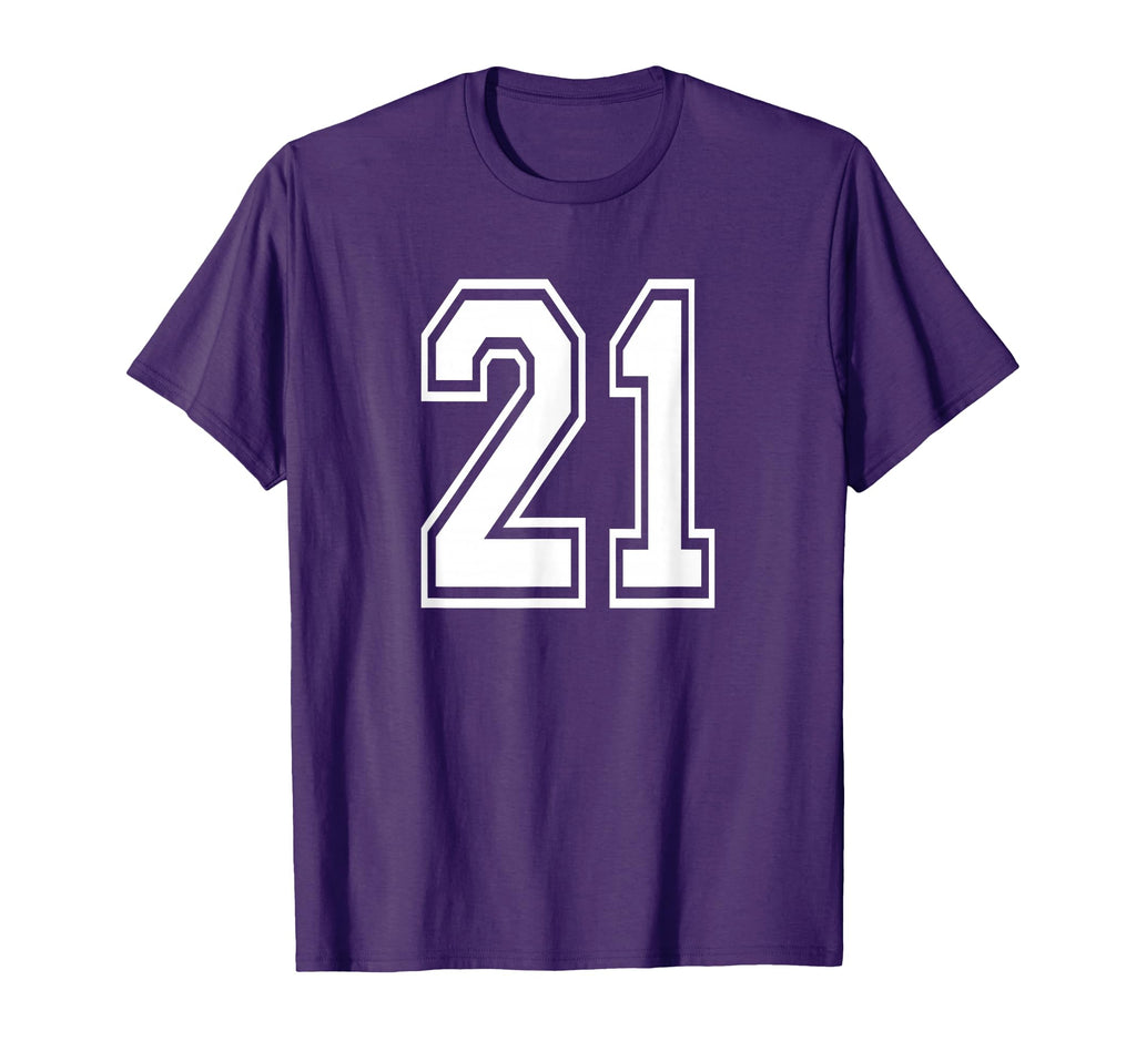 Number 21 Numbered Uniform Sports T-Shirt - Trendy Graphic for Adults - T-Shirt, Sweatshirt, Hoodie