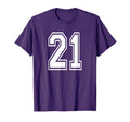 Number 21 Numbered Uniform Sports T-Shirt - Trendy Graphic for Adults - T-Shirt, Sweatshirt, Hoodie