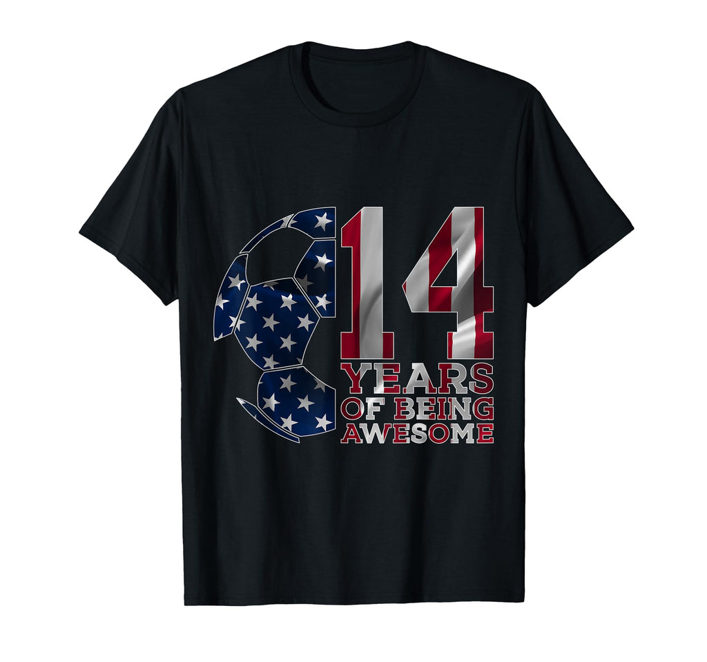 14 Years Being Awesome Soccer 14Th T-Shirt - Streetwear Style for Adults - T-Shirt, Sweatshirt, Hoodie