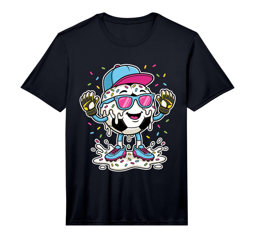 Soccer Ball Melting Ice Cream Drip T-Shirt - Trendy Graphic for Adults - T-Shirt, Sweatshirt, Hoodie
