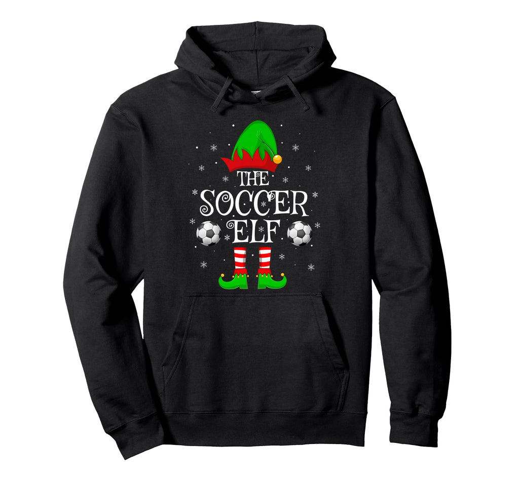 Soccer Elf Family Matching Elf Squad Pajama Hoodie - Trendy Graphic Unisex - T-Shirt, Sweatshirt, Hoodie