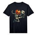 Skeleton Pumpkin Soccer Halloween T-Shirt - Streetwear Style Men Women - T-Shirt, Sweatshirt, Hoodie