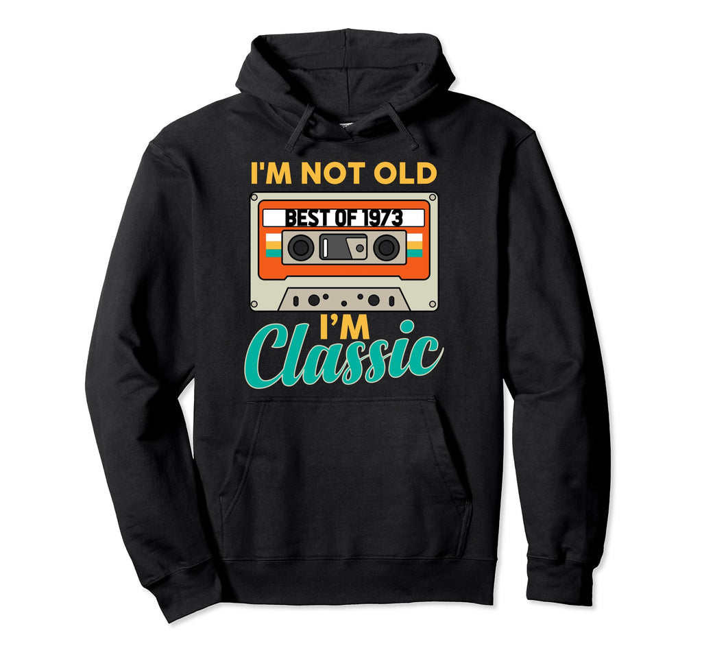 1973 Cassette Tape Birthday Hoodie - Aesthetic Graphic for Adults - T-Shirt, Sweatshirt, Hoodie