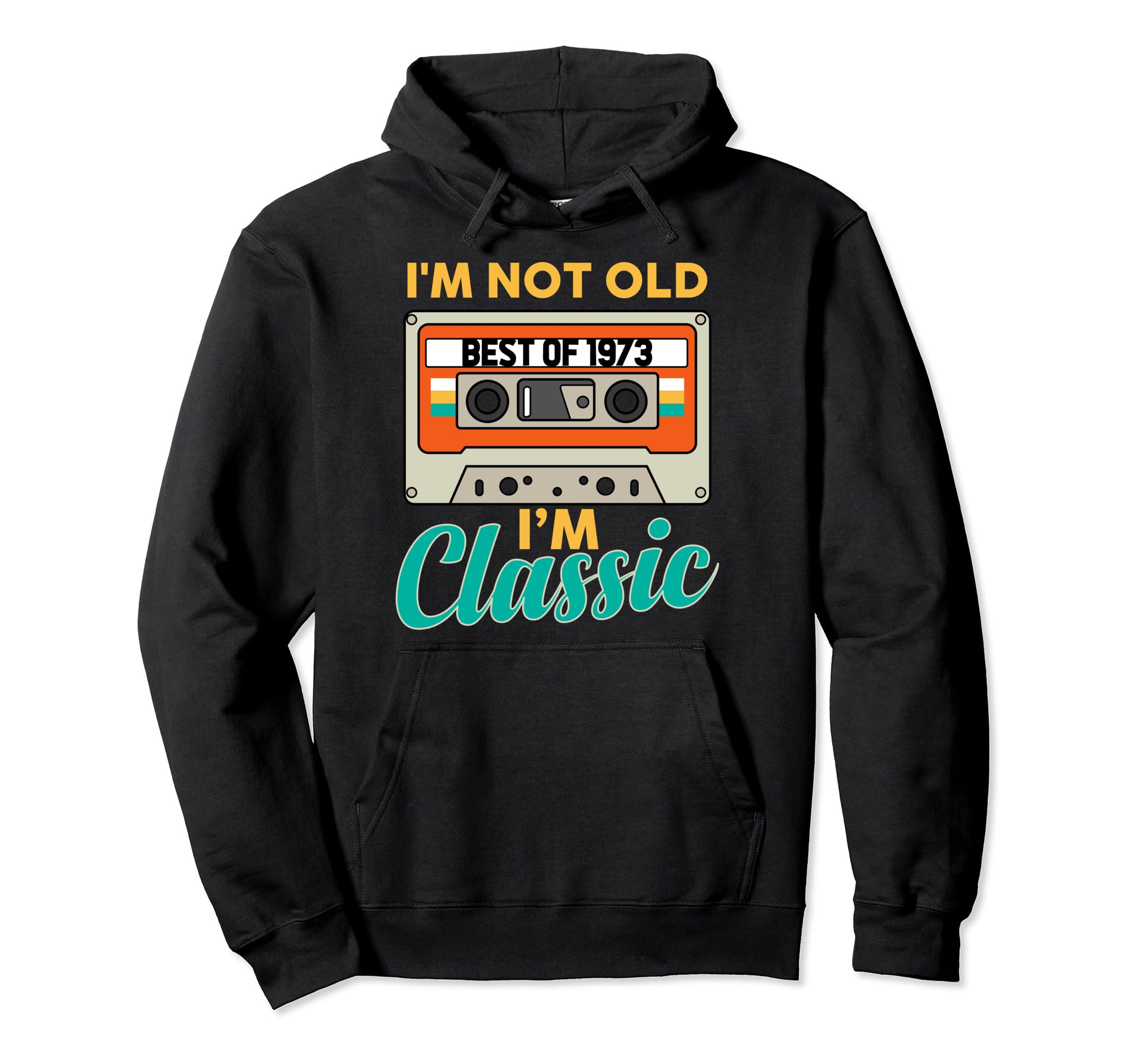 1973 Cassette Tape Birthday Hoodie - Aesthetic Graphic for Adults - T-Shirt, Sweatshirt, Hoodie