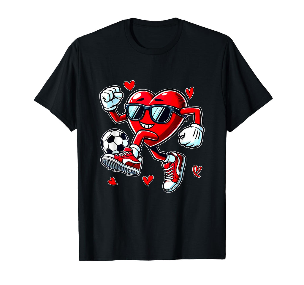 Valentine Heart Sunglasses Playing T-Shirt - Novelty Apparel for Adults - T-Shirt, Sweatshirt, Hoodie