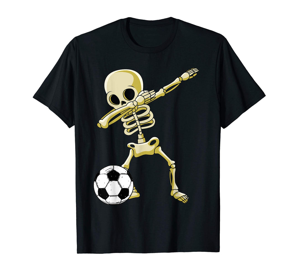 Dabbing Skeleton Soccer Halloween T-Shirt - Fun Novelty Design Men Women - T-Shirt, Sweatshirt, Hoodie