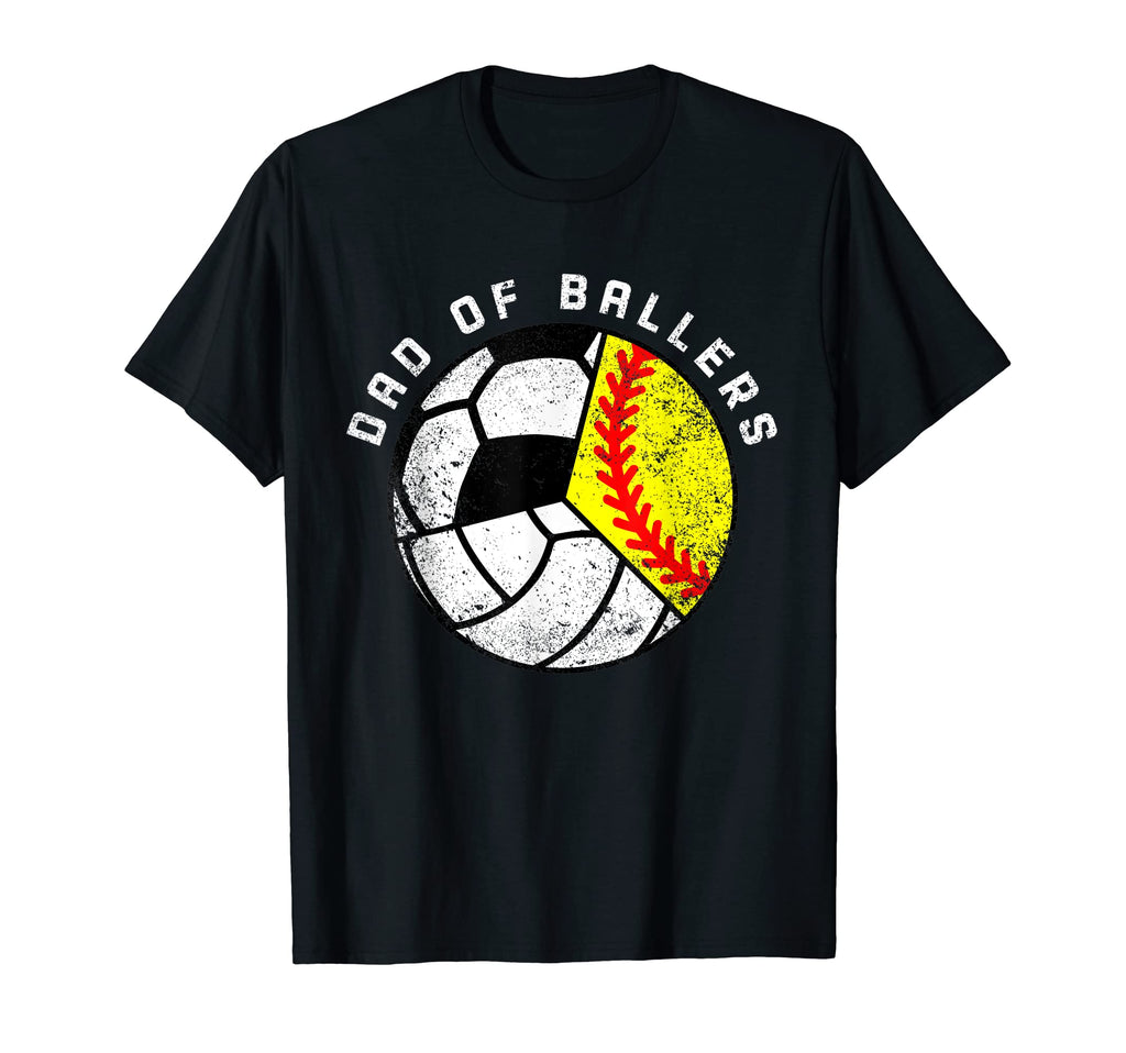 Mens Dad Ballers Funny Softball T-Shirt - Streetwear Style Men Women - T-Shirt, Sweatshirt, Hoodie