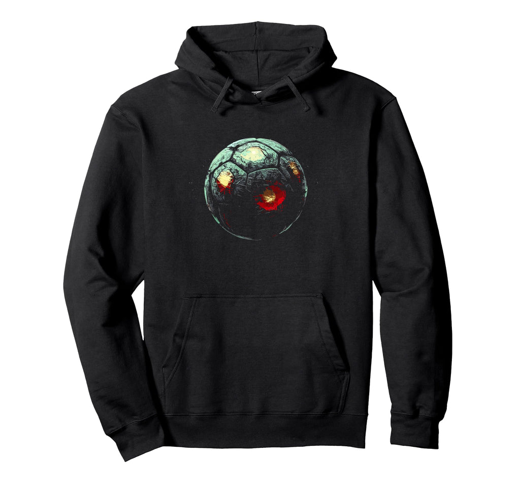 Heated Soccer Ball Flying Soccer Football Hoodie - Novelty Apparel Unisex - T-Shirt, Sweatshirt, Hoodie