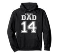 Number 14 Custom Proud Soccer Futbol Hoodie - Novelty Apparel for Adults - T-Shirt, Sweatshirt, Hoodie