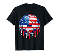 Patriotic Soccer Ball July Fourth Drip T-Shirt - Custom Art Print Unisex - T-Shirt, Sweatshirt, Hoodie