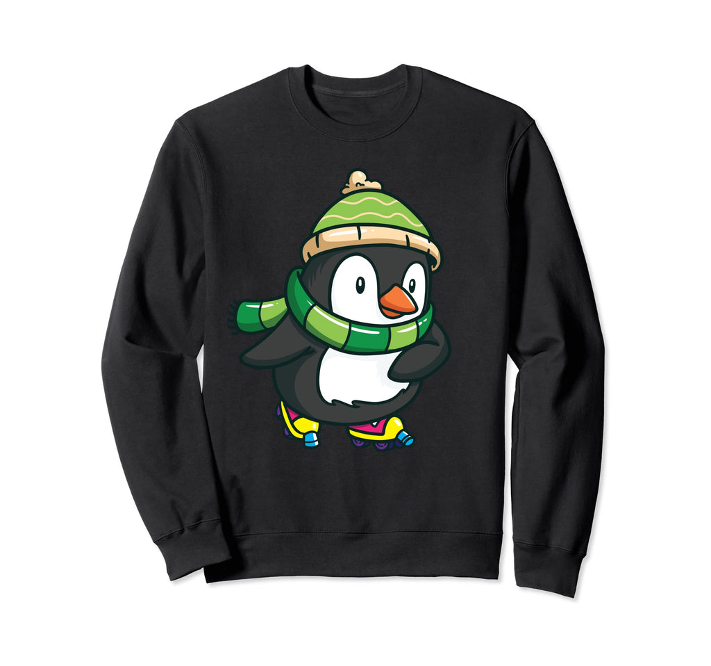 Roller Skates Skating Penguin Skater Sweatshirt - Unique Graphic for Adults - T-Shirt, Sweatshirt, Hoodie