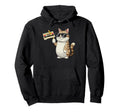 Cassette Tape And Pencil Meme Cat Hoodie - Casual Everyday Wear Men Women - T-Shirt, Sweatshirt, Hoodie