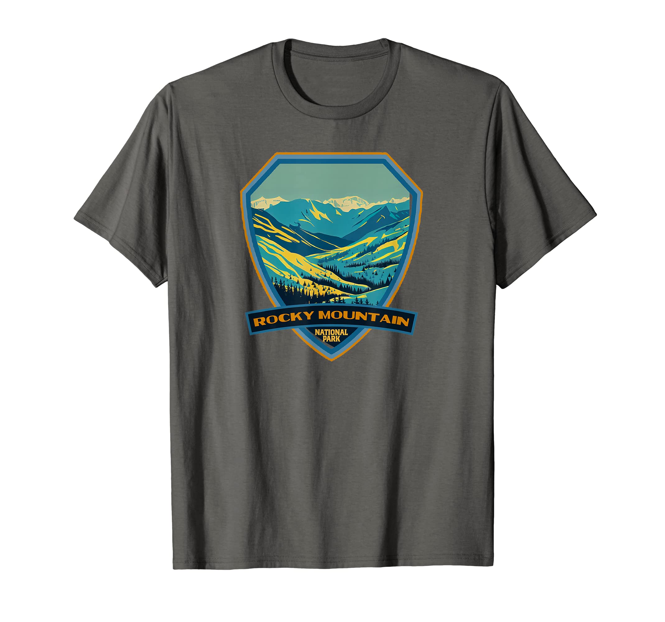 Rocky Mountain National Park Wpa Badge T-Shirt - Graphic Print Men Women - T-Shirt, Sweatshirt, Hoodie