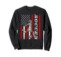American Flag Soccer Player Usa Sweatshirt - Unique Graphic for Adults - T-Shirt, Sweatshirt, Hoodie