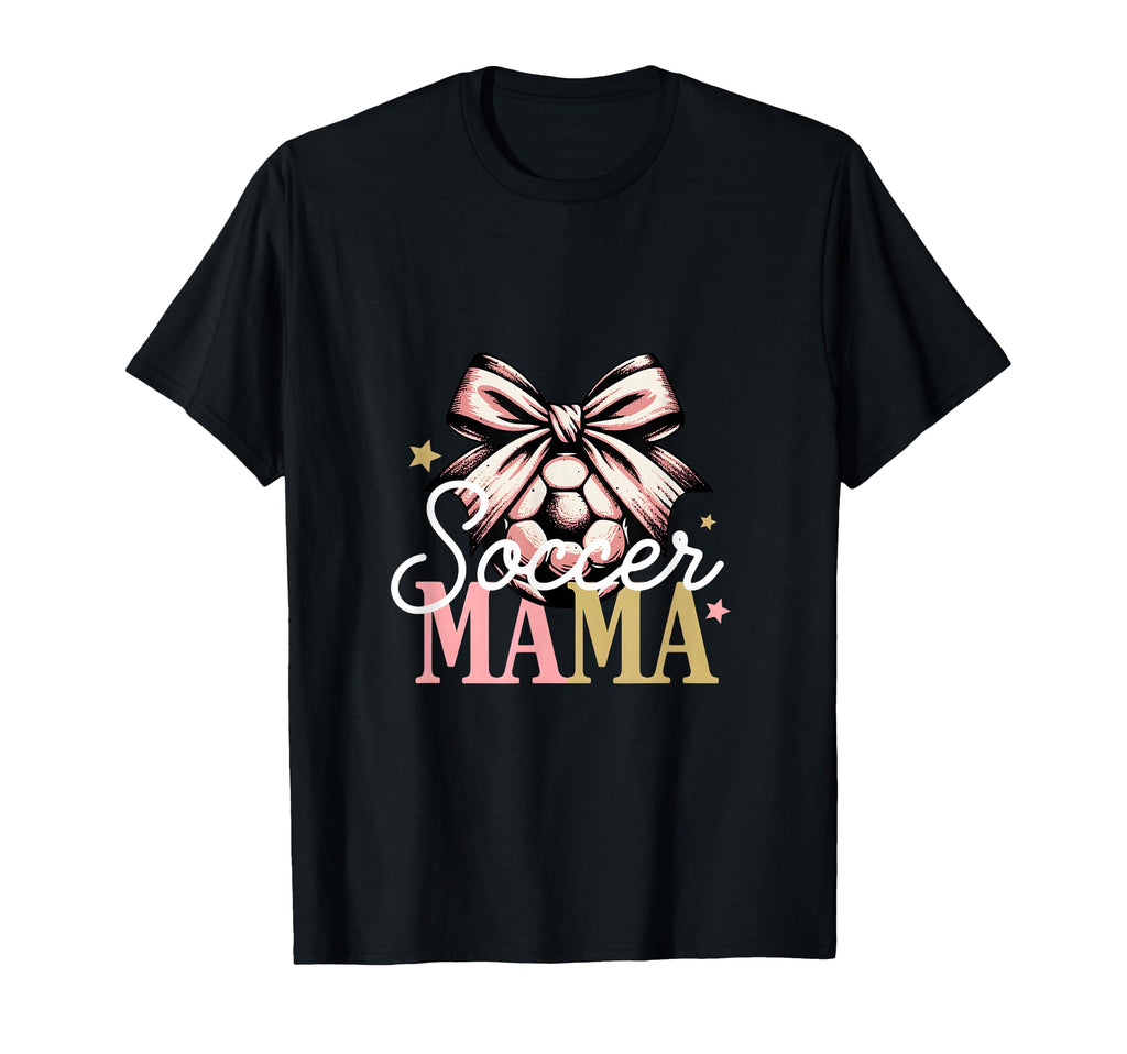 Soccer Mama Bow Soccer Mom Club T-Shirt - Novelty Apparel Unisex - T-Shirt, Sweatshirt, Hoodie