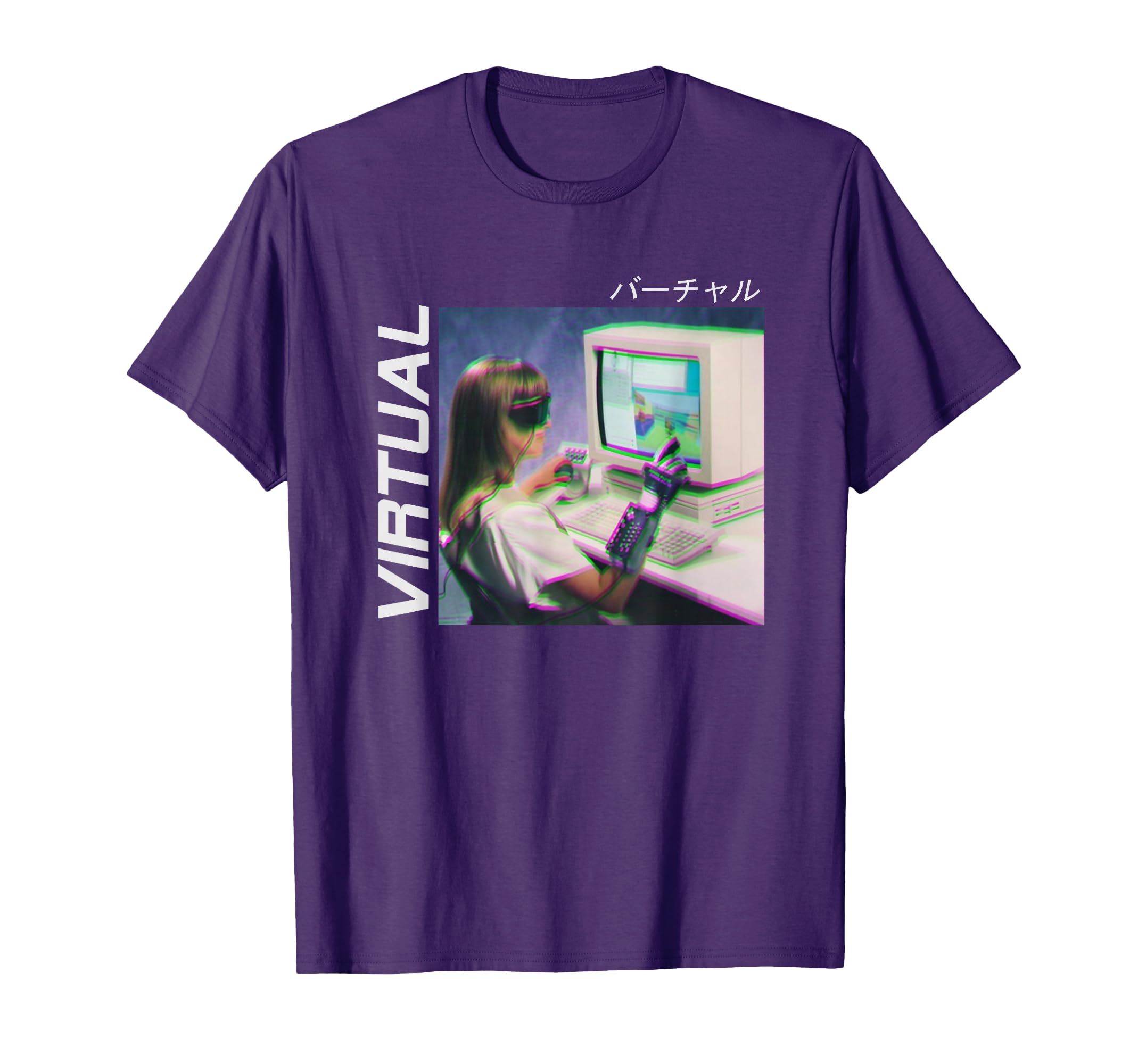 Vaporwave 90S Glitch Vaporwave Aesthetic T-Shirt - Minimalist Print Unisex - T-Shirt, Sweatshirt, Hoodie